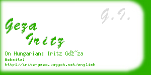 geza iritz business card